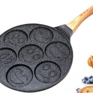 تابه پنکیک 7 خانه طرح کارتونی 26.5 سانت مشکی چینی فروشگاه لوازم قنادی والنتینو تابه پنکیک 7 خانه طرح کارتونی 26.5 سانت مشکی چینی