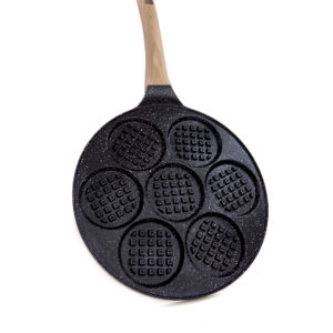 تابه پنکیک 7 خانه طرح وافل 26.5 سانت چینی فروشگاه لوازم قنادی والنتینو تابه پنکیک 7 خانه طرح وافل 26.5 سانت چینی