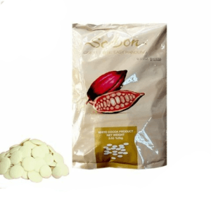 شکلات سکه ای سفید سوربن فروشگاه لوازم قنادی والنتینو شکلات سکه ای سفید سوربن